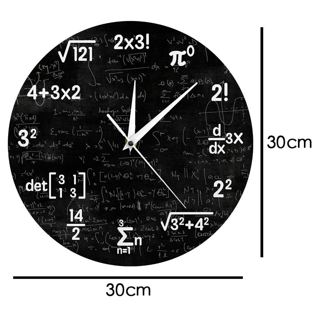 Math Wall Clock Mathematics Clock